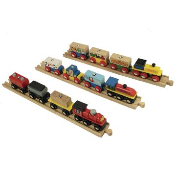 Bigjigs Toys Transportation Trains - Pack of 3