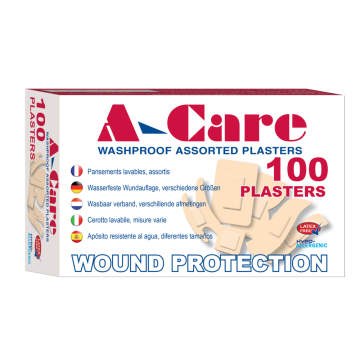 Washproof Plasters Assorted - Pack of 100