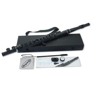 Nuvo Straight Head Student Flute in Black