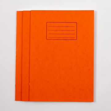 A4 Exercise Book 64 Page- 8mm Ruled/Margin- Orange - Pk 50