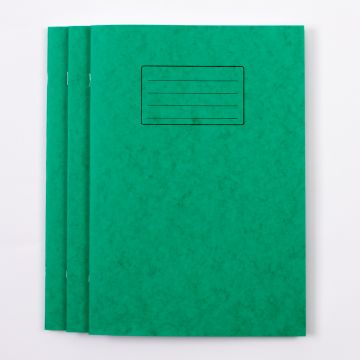 A4 Exercise Book 80P-8mm Ruled/Plain Alternate- Green- Pk 50