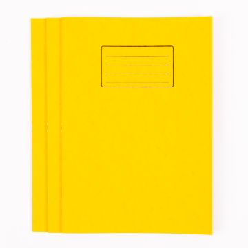 A4 Exercise Book 32 Page- 10mm Ruled/Margin- Yellow- Pk 100