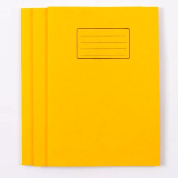 A4 Exercise Book 80 Page- 5mm Squared- Yellow - Pack of 50