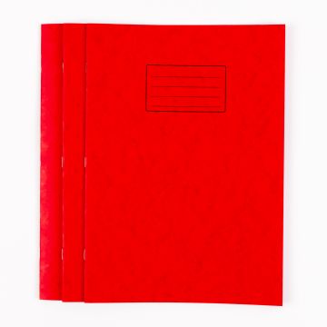 A4+ Exercise Book 24 Page- 8mm Ruled- Red - Pack of 50
