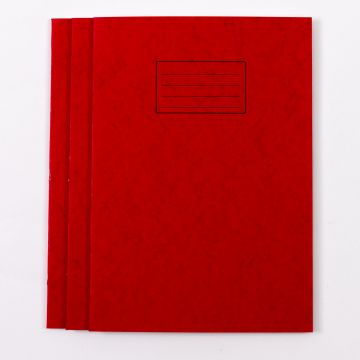 A4+ Exercise Book 80 Page- 10mm Squared- Red - Pack of 50
