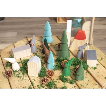 Flocked Small World Set Pack of 10