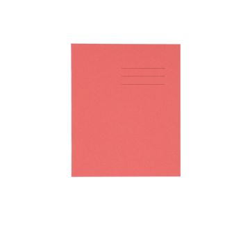 8" x 6.5" Exercise Book 32P Half 15mm Ruled- Red - Pk 100