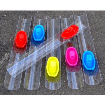 60CM CLEAR GUTTERING (8CM DIA PACK OF 6)