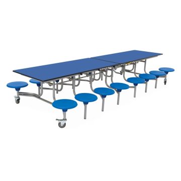 Rectangular 16 Seat Table - Red - Blue