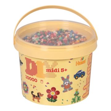 Hama 10 000 Beads & 5 Pegboards Bucket Set