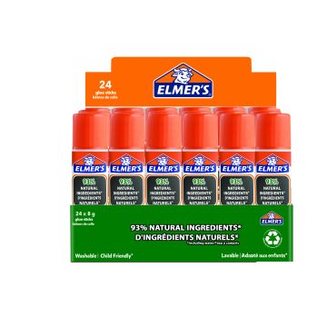 Elmers 8g Pure School Glue Stick - Pack of 24