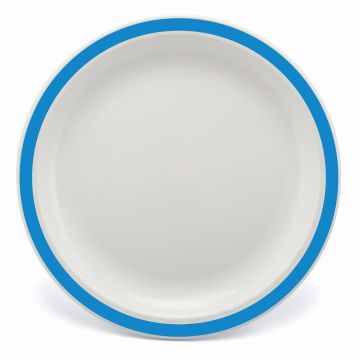 Harfield Narrow Rimmed Plates Blue Pack of 10