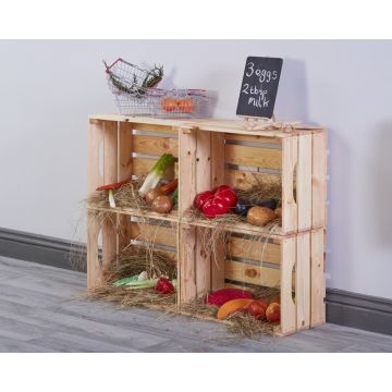 RUSTIC BOXES (4PK) INCLUDING INSTRUCTIONS