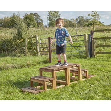 UP AND DOWN PLATFORM STEPS (2 HALVES) + INSTRUCTIONS