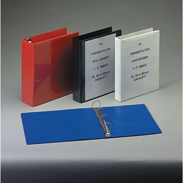 A4 Presentation Ring Binder Black - Pack of 10