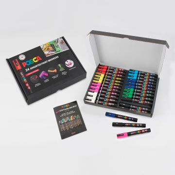 POSCA Paint Markers Classpack - PC-5MBR Brush Soft Pk of 24