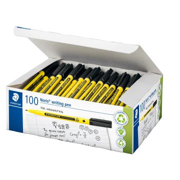 STAEDTLER Noris Handwriting Pen - Black - Pack of 100