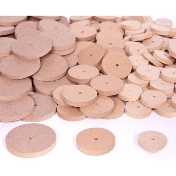 BAG OF WOODEN WHEELS (300PK)
