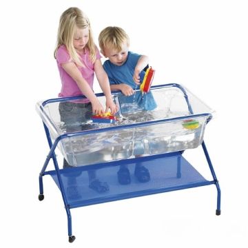 CLEAR ROCKFACE TABLE AND STAND