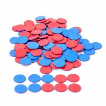DOUBLE SIDED COUNTERS BLUE AND RED (200PK)