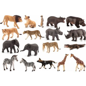 AFRICAN SAVANNAH WITH YOUNG SET (18PK)
