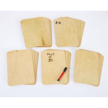 A4 Wipe Clean Boards (30pk)
