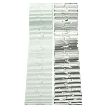 Bordette Icicles Corrugated Card Border Roll - 57mm x 7.5m - Silver