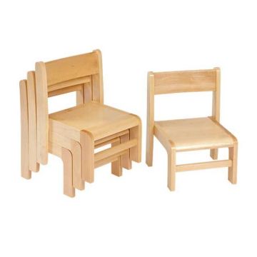 Solid Beech Stacking Chairs H:26cm - Pack of 4