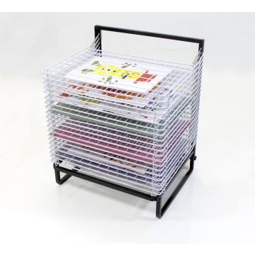 20 Shelf Spring Loaded Floor Drying Rack With Wheels