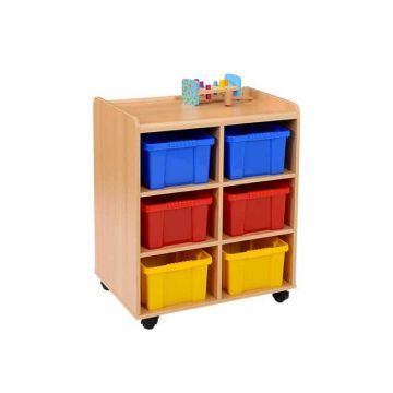Solid Beech 6 Deep with Coloured Trays