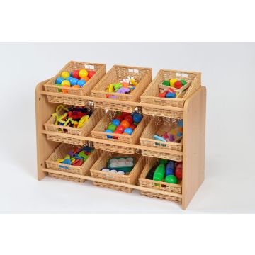 RS Classroom Tidy with 9 Different Willow Baskets/Trays