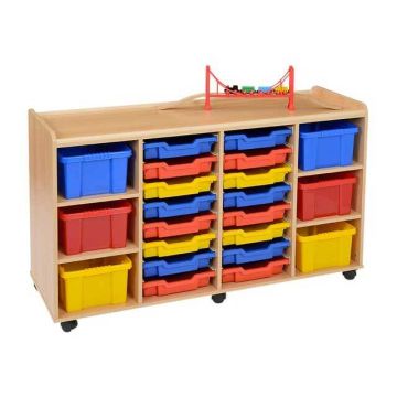 Solid Beech 6 Deep/16 Shallow Unit Coloured