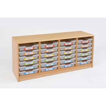 RS 4 Bay A4 24 Deep Clear Tray Unit