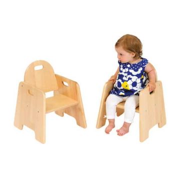 Solid Beech Infant Chairs H:14cm - Pack of 2