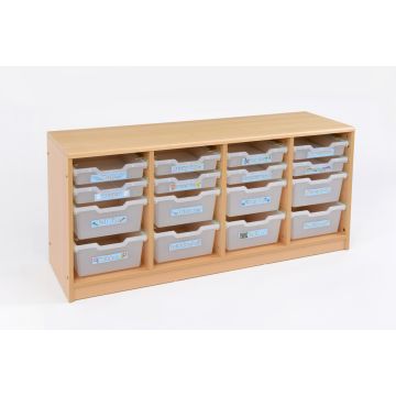 RS 4 Bay A4 8 Deep & 8 Shallow Clear Tray Unit