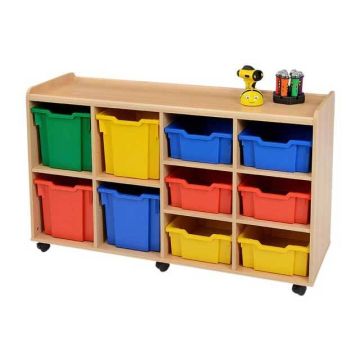 Solid Beech 4 Jumbo/6 Deep Unit Coloured