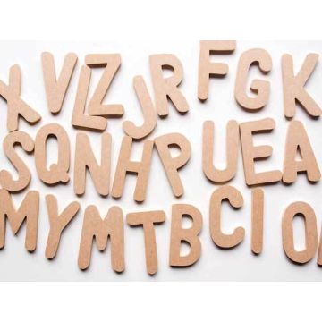 Plain Wooden Letters Lowercase - Set of 26