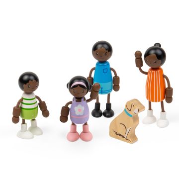 BIGJIGS Toys Black Family Dolls
