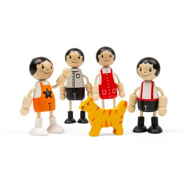 BIGJIGS Toys Eastern Asian Family Dolls