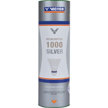 VICTOR 1000 Silver Nylon Shuttlecock - Yellow - Slow