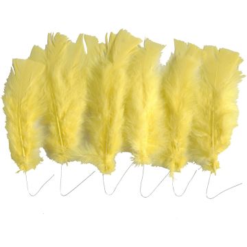 Yellow Feathers - 11-17cm - Pack of 18