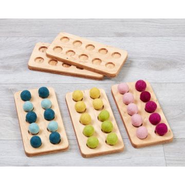 Felt Ball Tens Frames (5Pk)