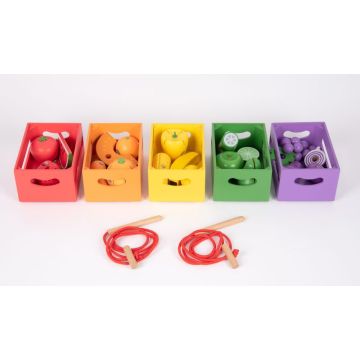 Wooden Sorting Fruit and Veg Crates