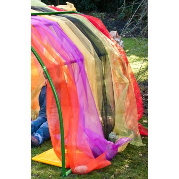 RAINBOW SHEER FABRIC (PK SIX ROLLS-ASSORTED COLOURS) ORGANZA