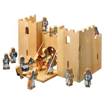 Natural Wooden Castle and Knights