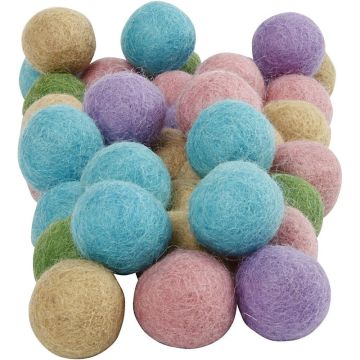 Earth Colour Felt Balls