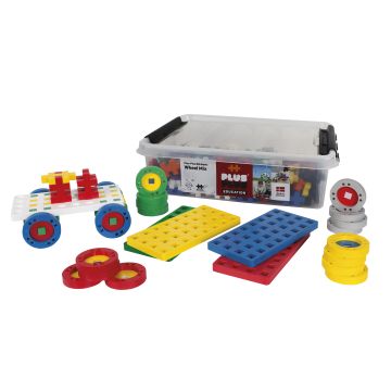 Plus-Plus BIG Go! 200 Mix & 5 Baseplates pcs & 20 wheels