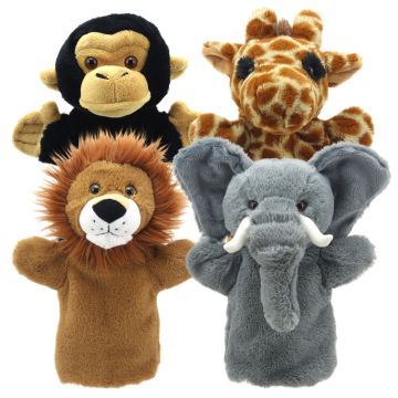 African Animal Puppets (4Pk)
