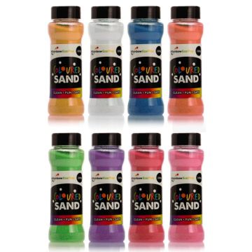 Bright Coloured Craft Sand Shakers 8PK