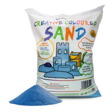 Colourful Play Sand 15kg Bag - Blue 1PK